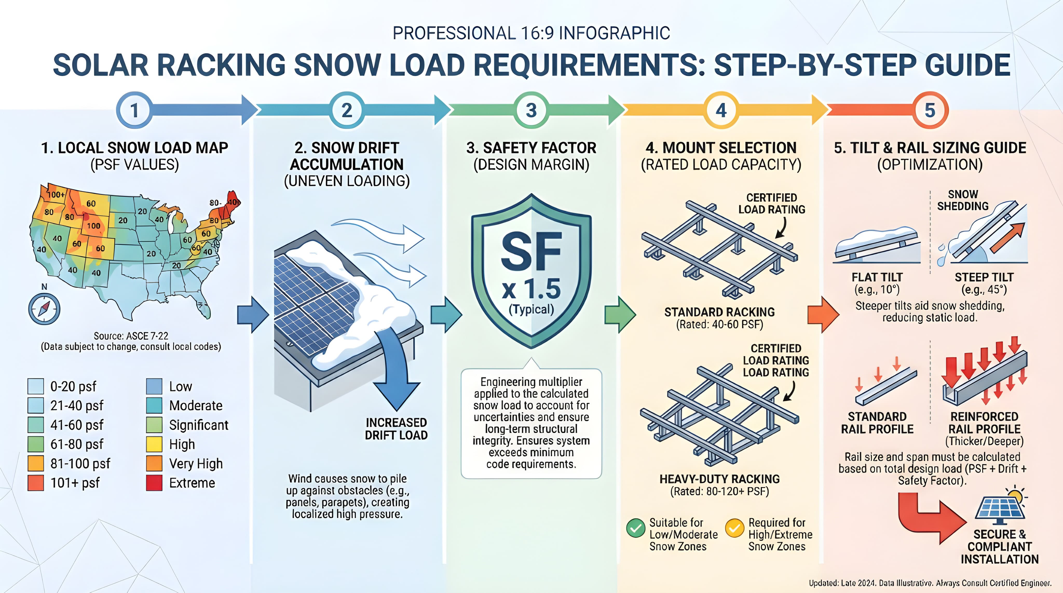 Solar racking snow load requirements step-by-step guide