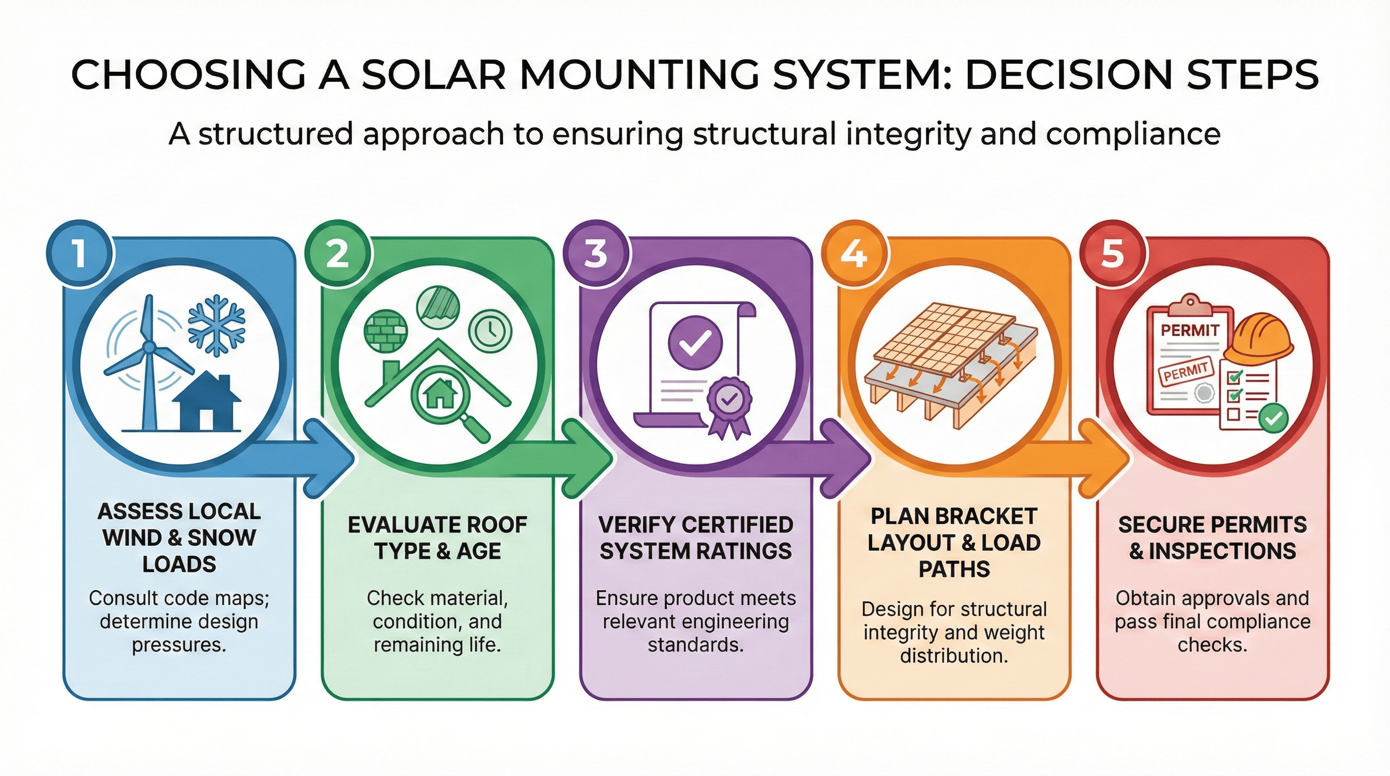 Five decision steps for choosing solar mounting system