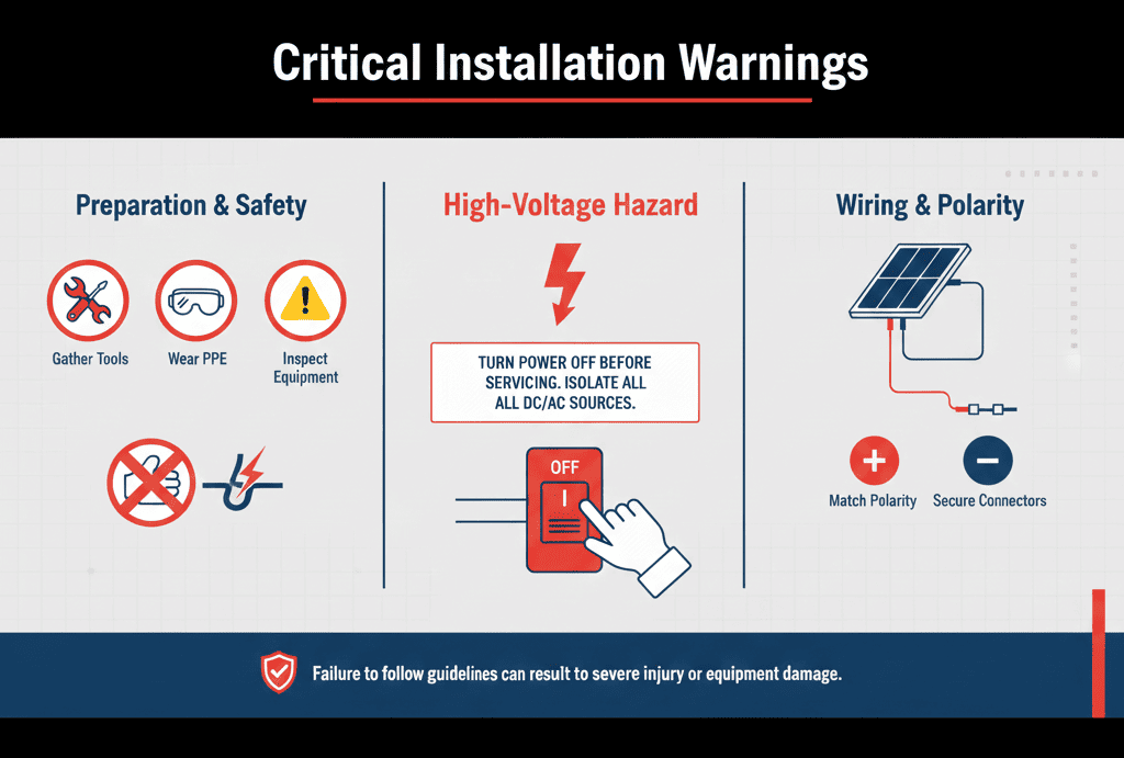 critical installation warning signs