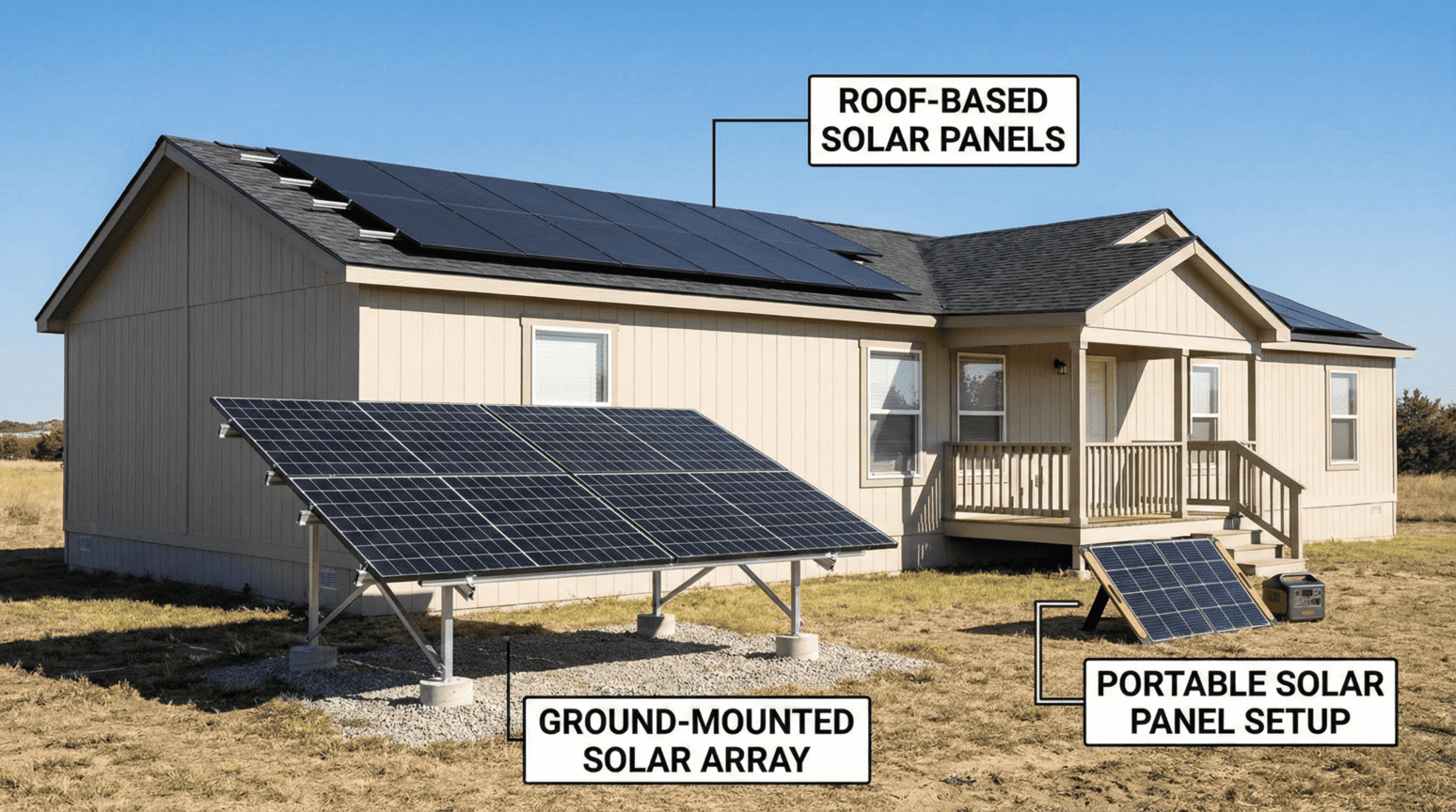 Solar panel mounting options