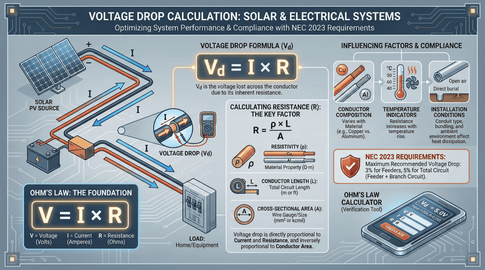 How to calculate voltage drop