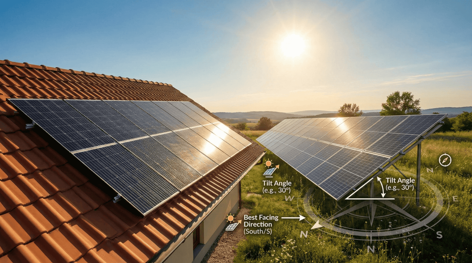 Best Direction for solar panels