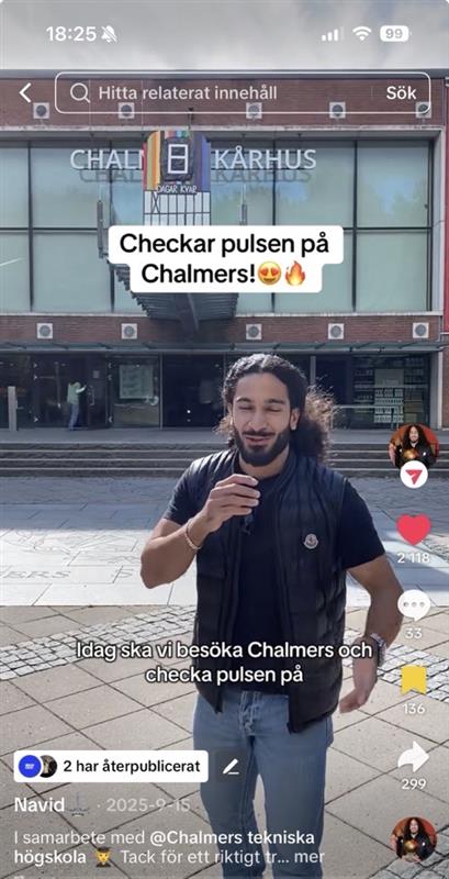 Olivia berättar om industridesign på Chalmers – HelloLilly influencer marketing TikTok-kampanj