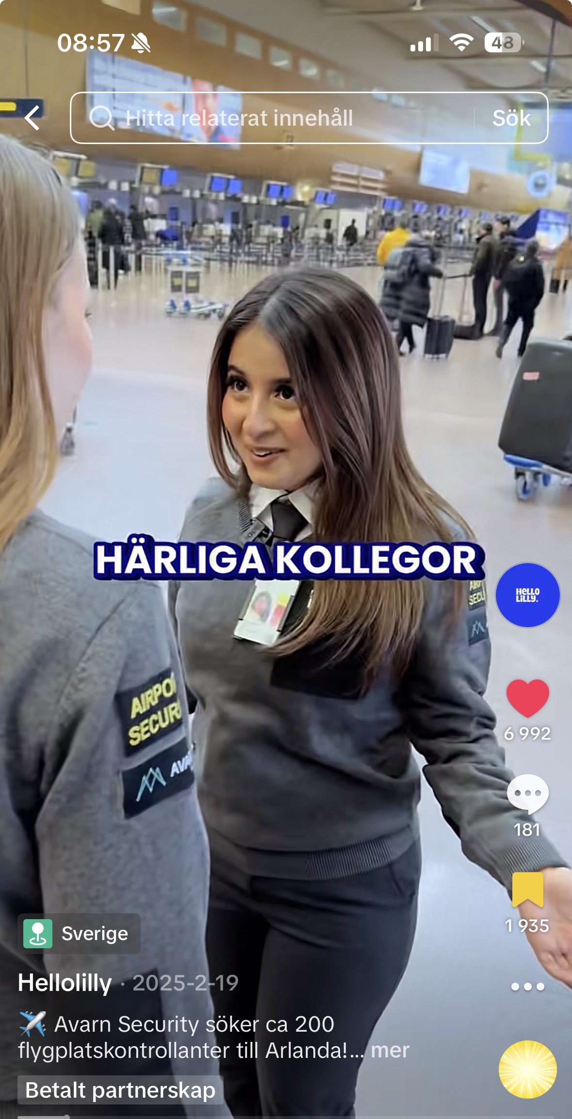 Avarn Security TikTok-rekrytering Region Nord – väktare intervjuas om yrket i kortvideo av HelloLilly