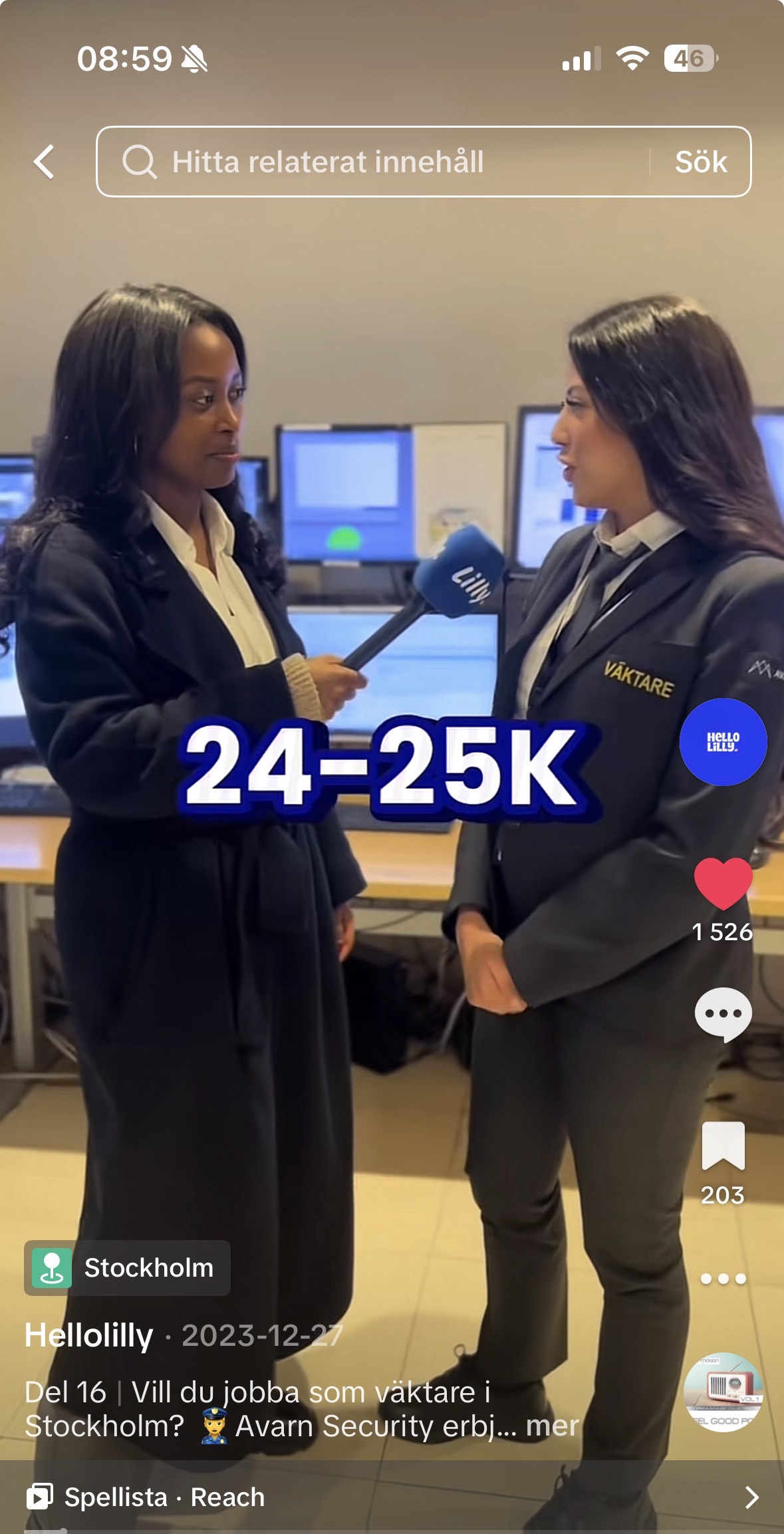 Avarn Security Arlanda-kampanjen på TikTok – 1,47 miljoner visningar och 50+ anställningar via HelloLilly