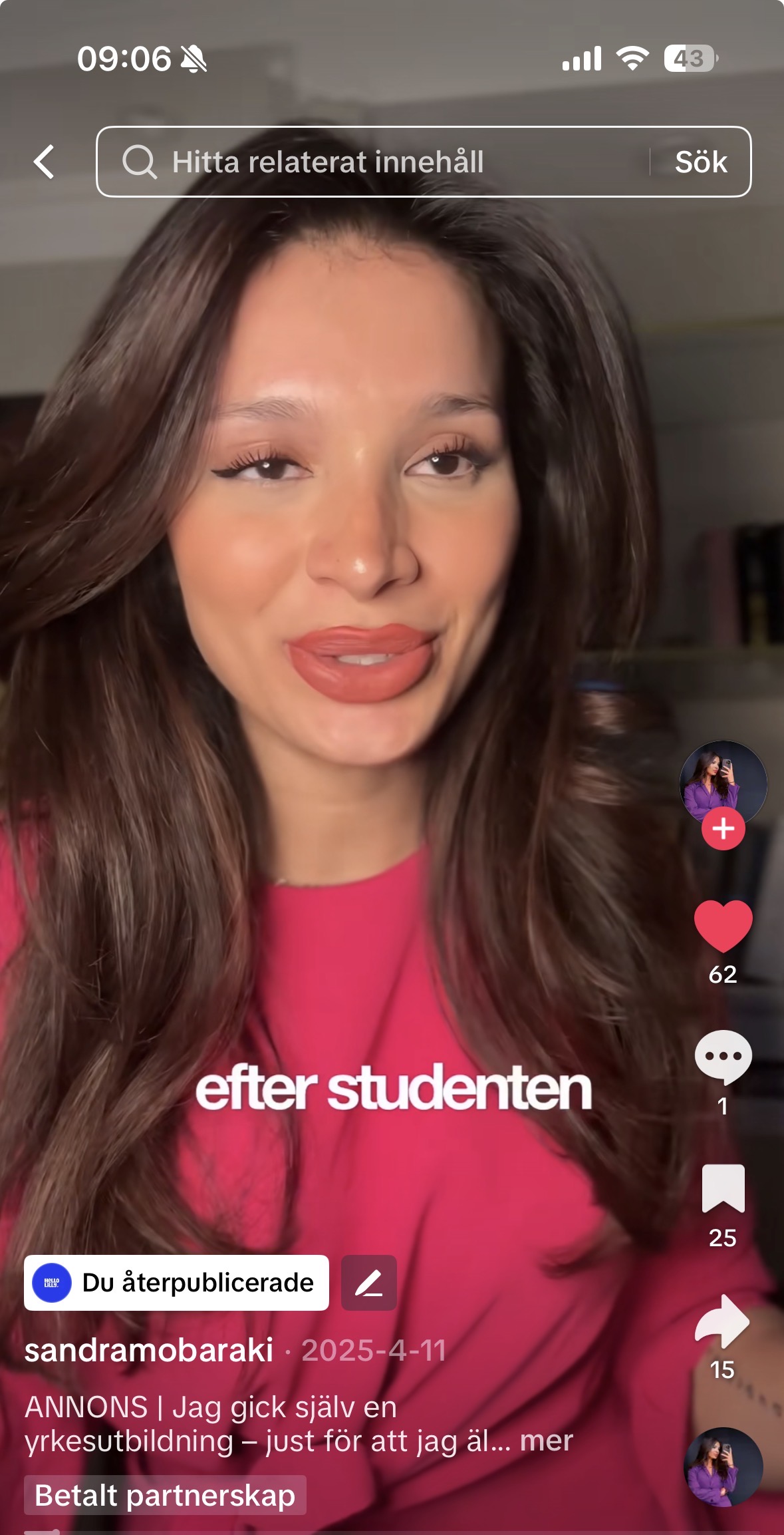 KYH Byggingenjör TikTok-video – autentiskt innehåll om yrkeshögskoleutbildning av HelloLilly Reach