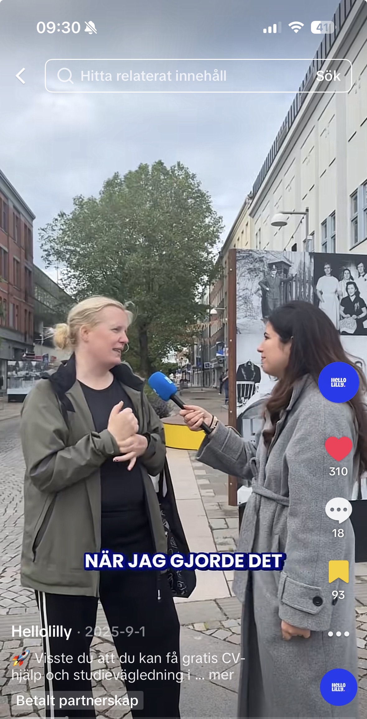 Landskrona Stad TikTok om Candeno – digitalt matchningssystem för arbetssökande, HelloLilly kampanj