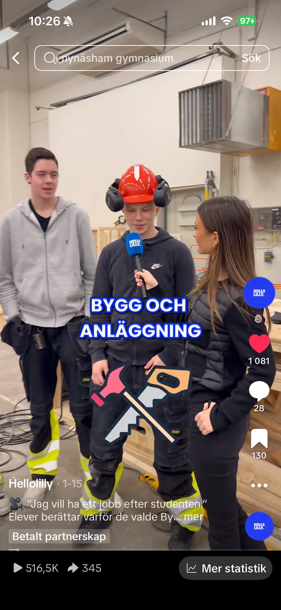 Nynäshamns Gymnasium TikTok — HelloLilly x Nynäshamns Gymnasium