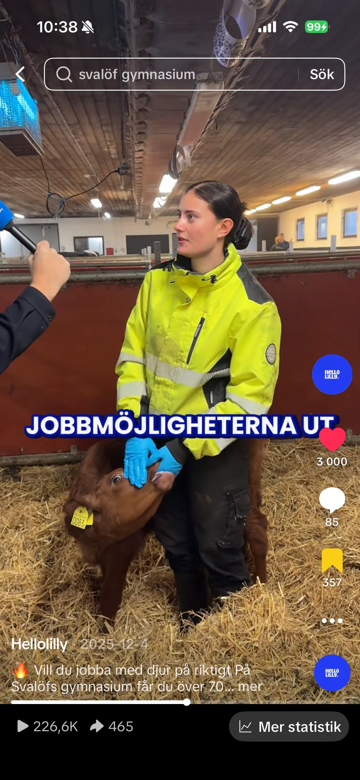 Elev presenterar Djurvårdsprogrammet på TikTok — HelloLilly x Svalövs Gymnasium