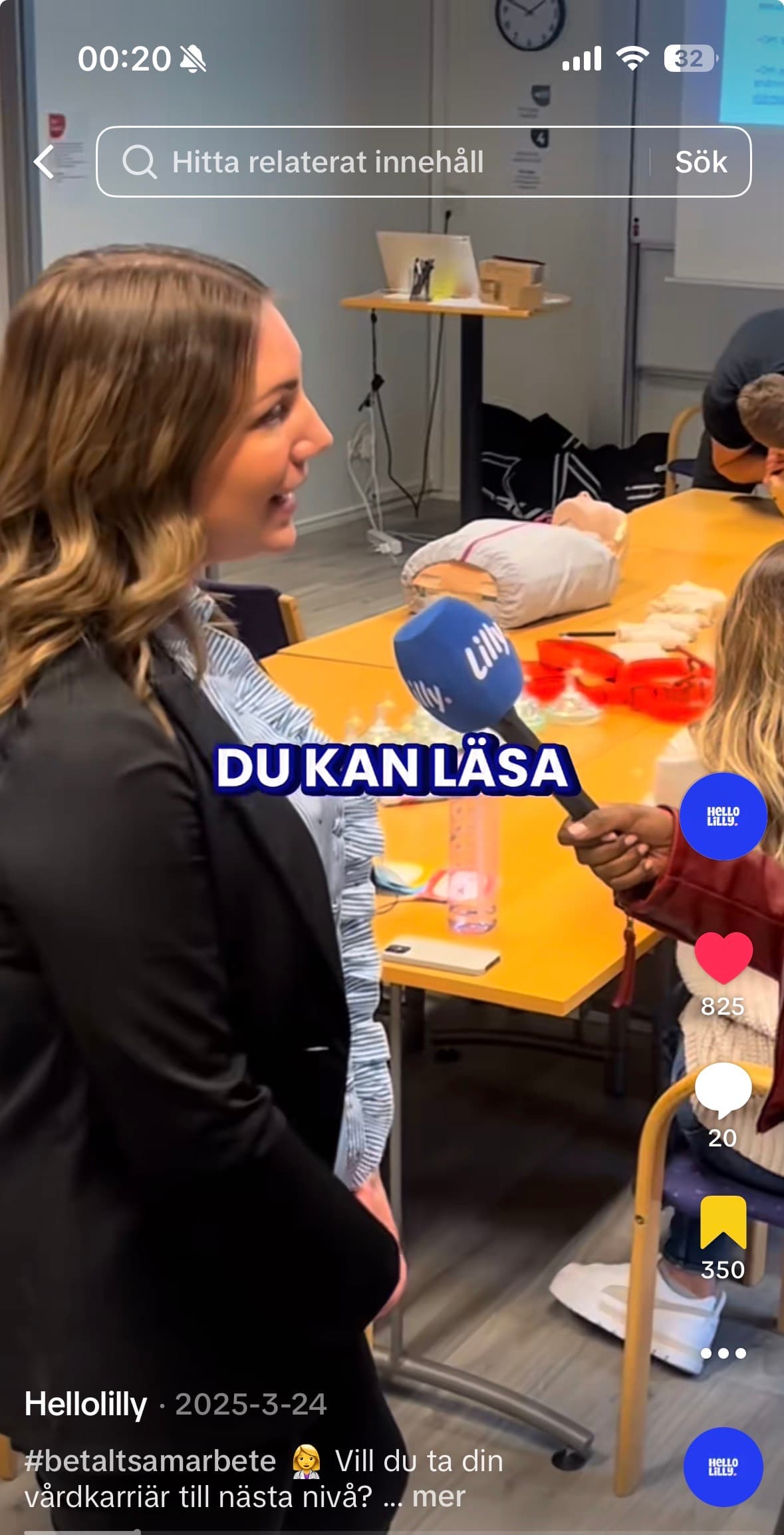 TUC Undersköterska TikTok-video — HelloLilly x TUC