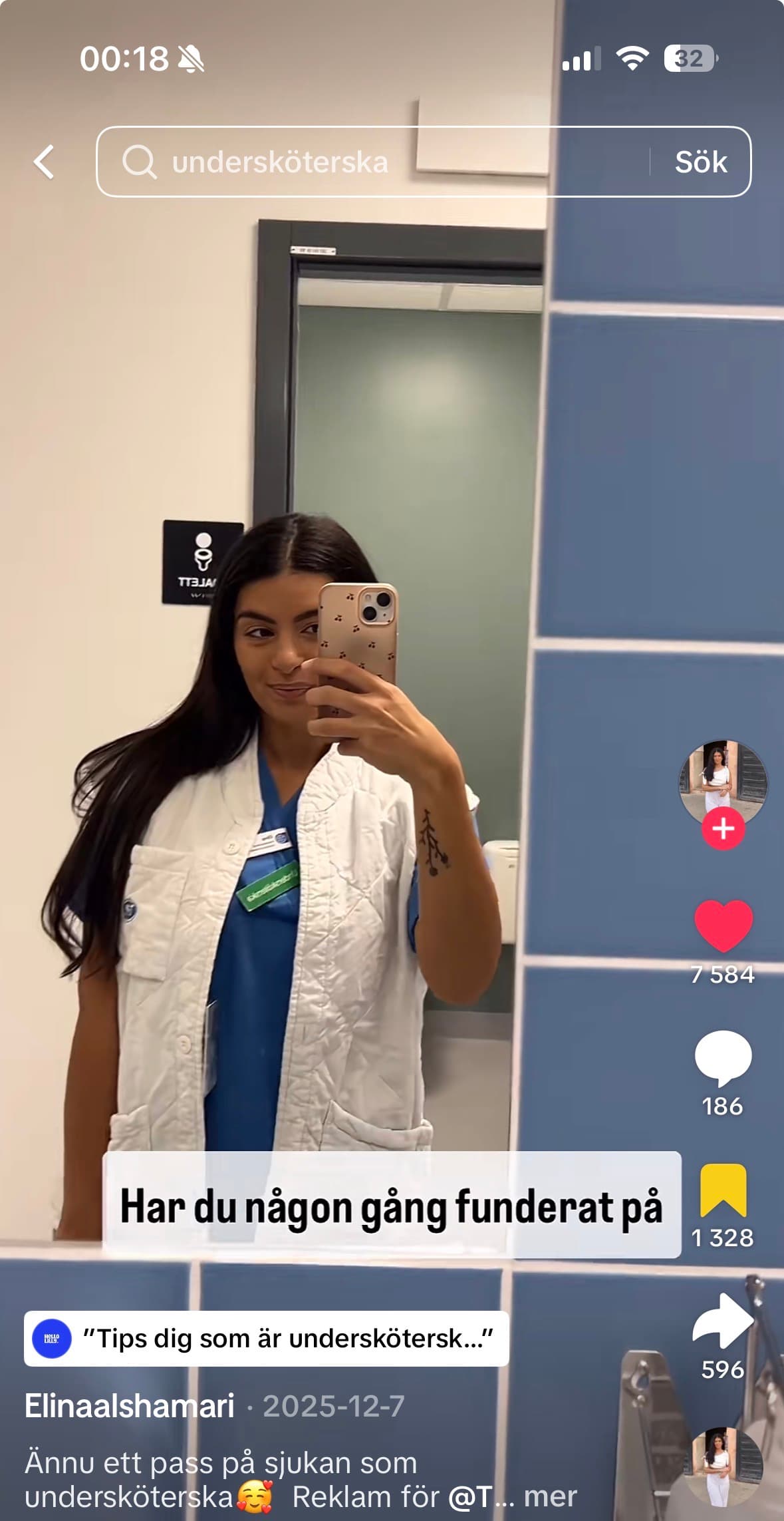 TUC Specialistundersköterska TikTok-video — HelloLilly x TUC