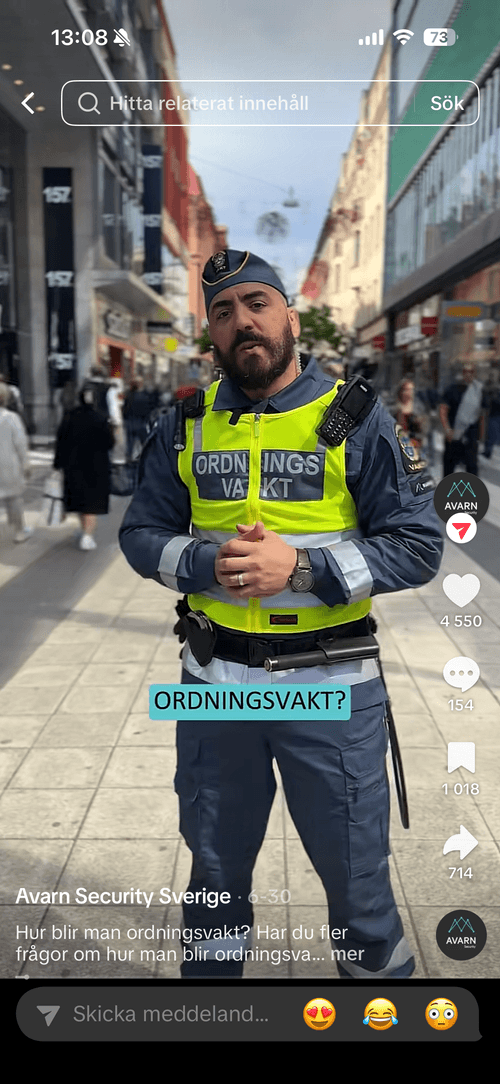 Ordningsvakt förklarar vägen in i yrket — HelloLilly x Avarn Security