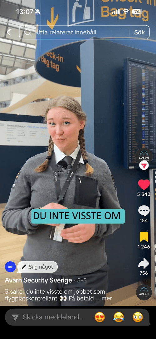 Flygplatskontrollant på Arlanda berättar om jobbet — HelloLilly x Avarn Security