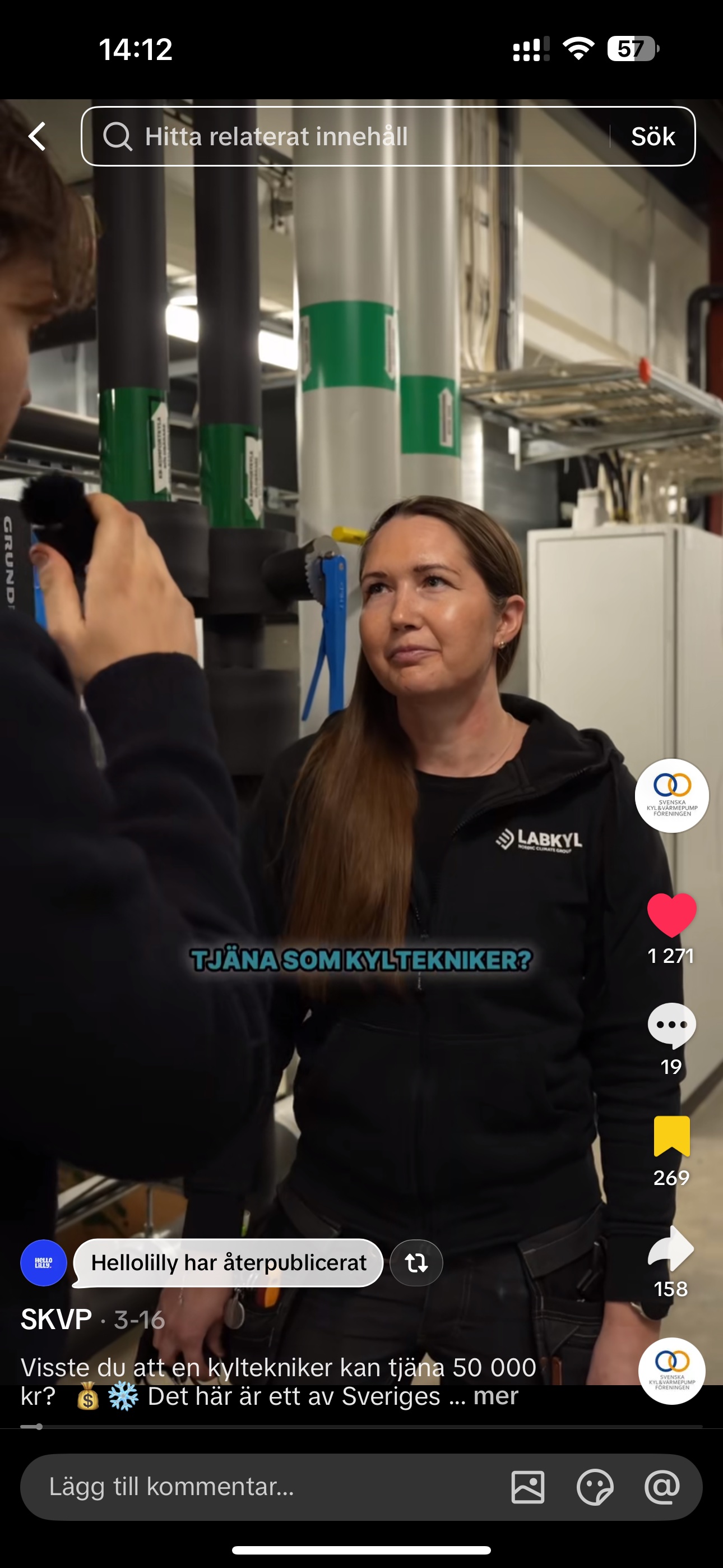Kyltekniker intervjuas om löneläget i yrket — HelloLilly x SKVP