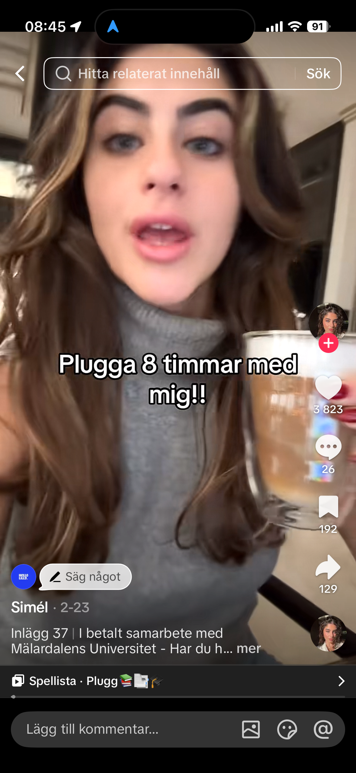 Kreatör pluggar tillsammans med tittarna — HelloLilly x MDU