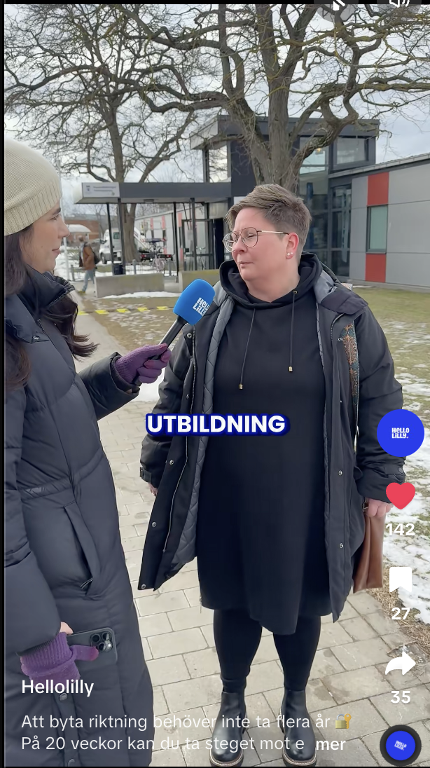 Streetinterview om att byta yrkesbana mitt i livet — HelloLilly x Trelleborgs kommun
