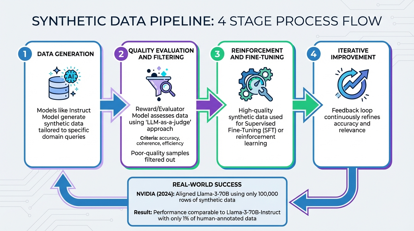 Four Stages of Building a Synthetic Data Pipeline
