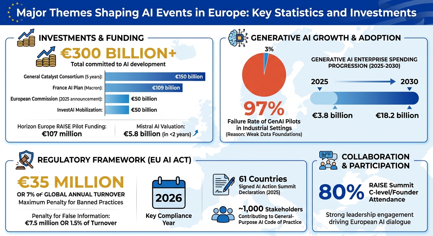 Major Themes Shaping AI Events in Europe: Key Statistics and Investments