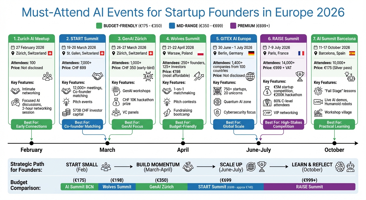 Top AI Events for European Startup Founders 2026 - Dates, Costs & Key Features