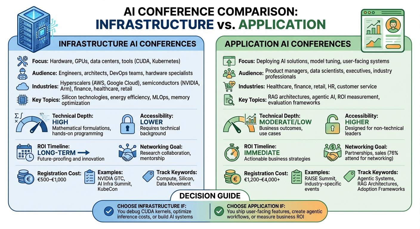 Infrastructure vs Application AI Conferences: Key Differences Comparison