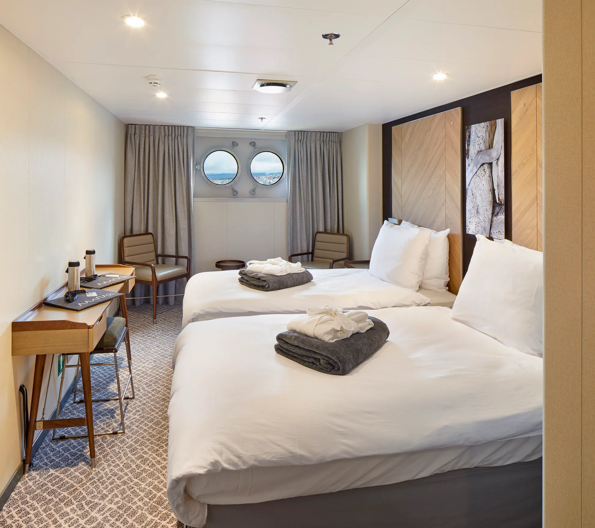 Porthole cabin onboard Antarctica21's Magellan Explorer in Antarctica