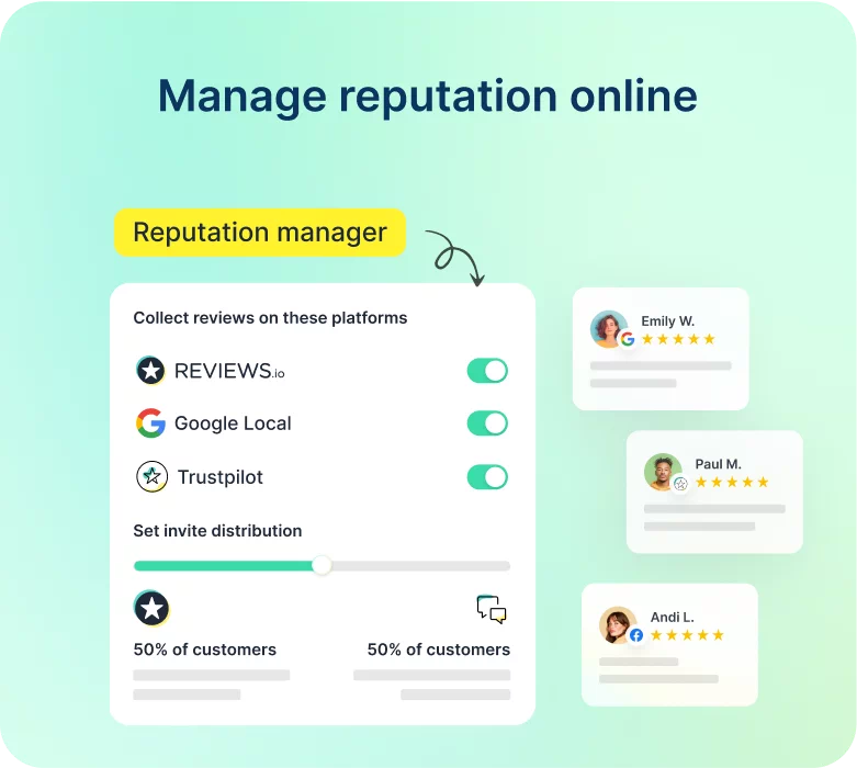 Set up custom review invitation flows. Segment your audience by location or purchase history with ease, and send targeted messages at the optimal time.