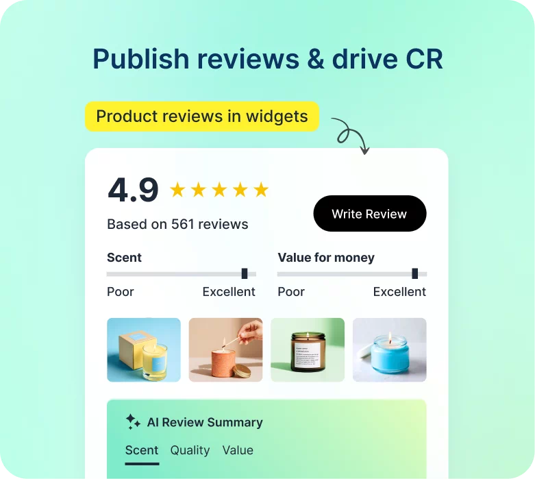 Set up custom review invitation flows. Segment your audience by location or purchase history with ease, and send targeted messages at the optimal time.