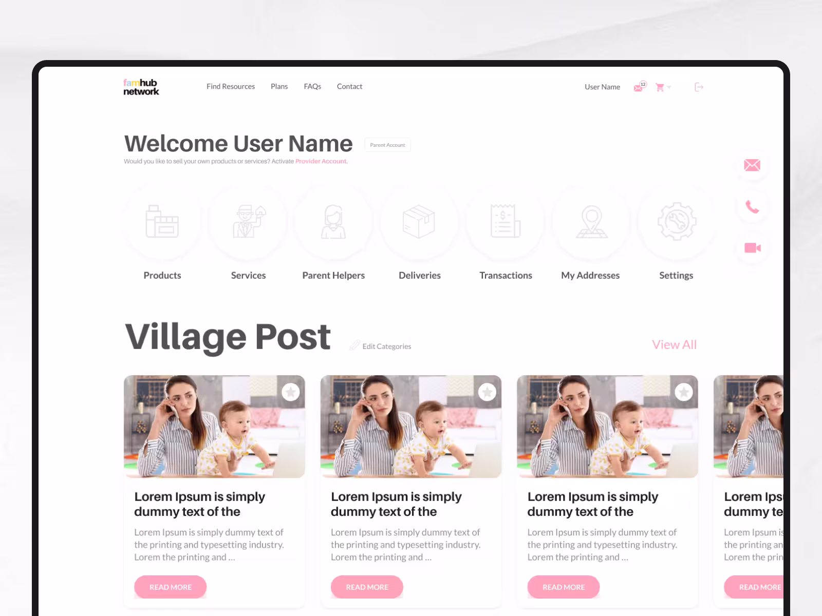 FamHub Network E-Commerce Store
