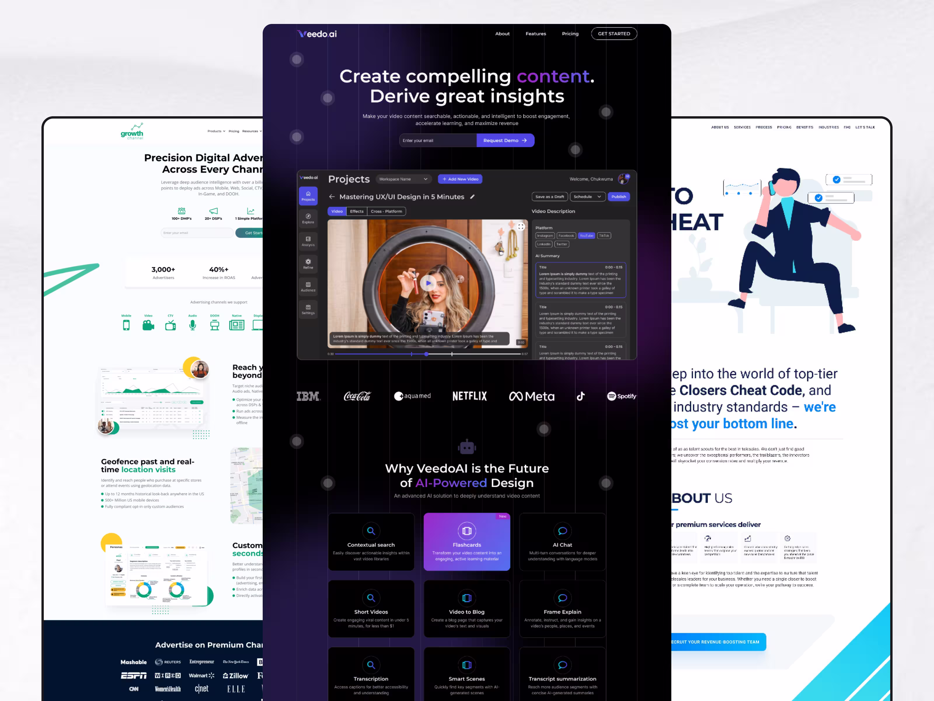Web design collection showcase created with Webflow, Framer, and Figma - modern UI layouts and design prototypes.