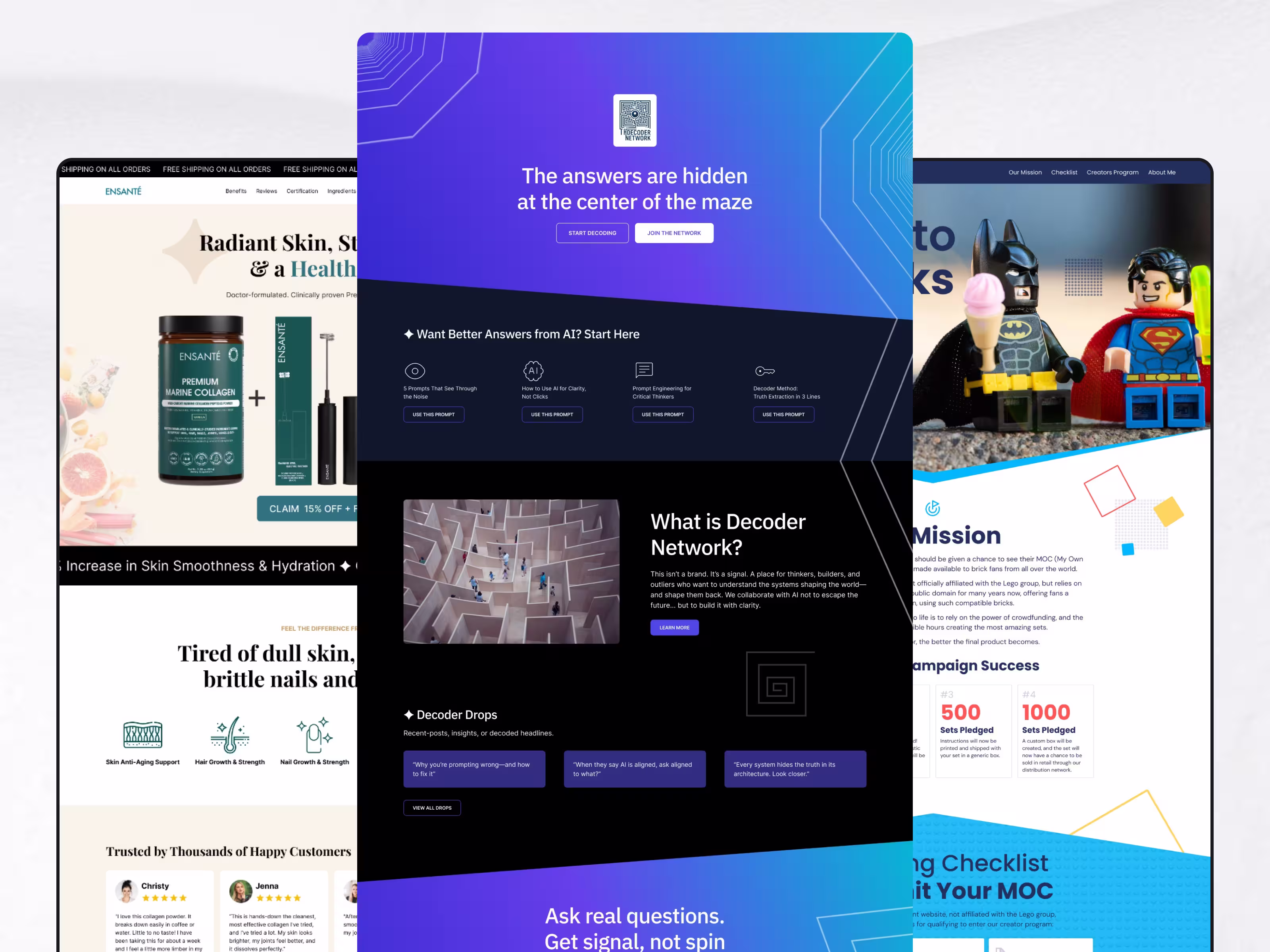 Landing pages collection screenshot showcasing high‑conversion web page designs.