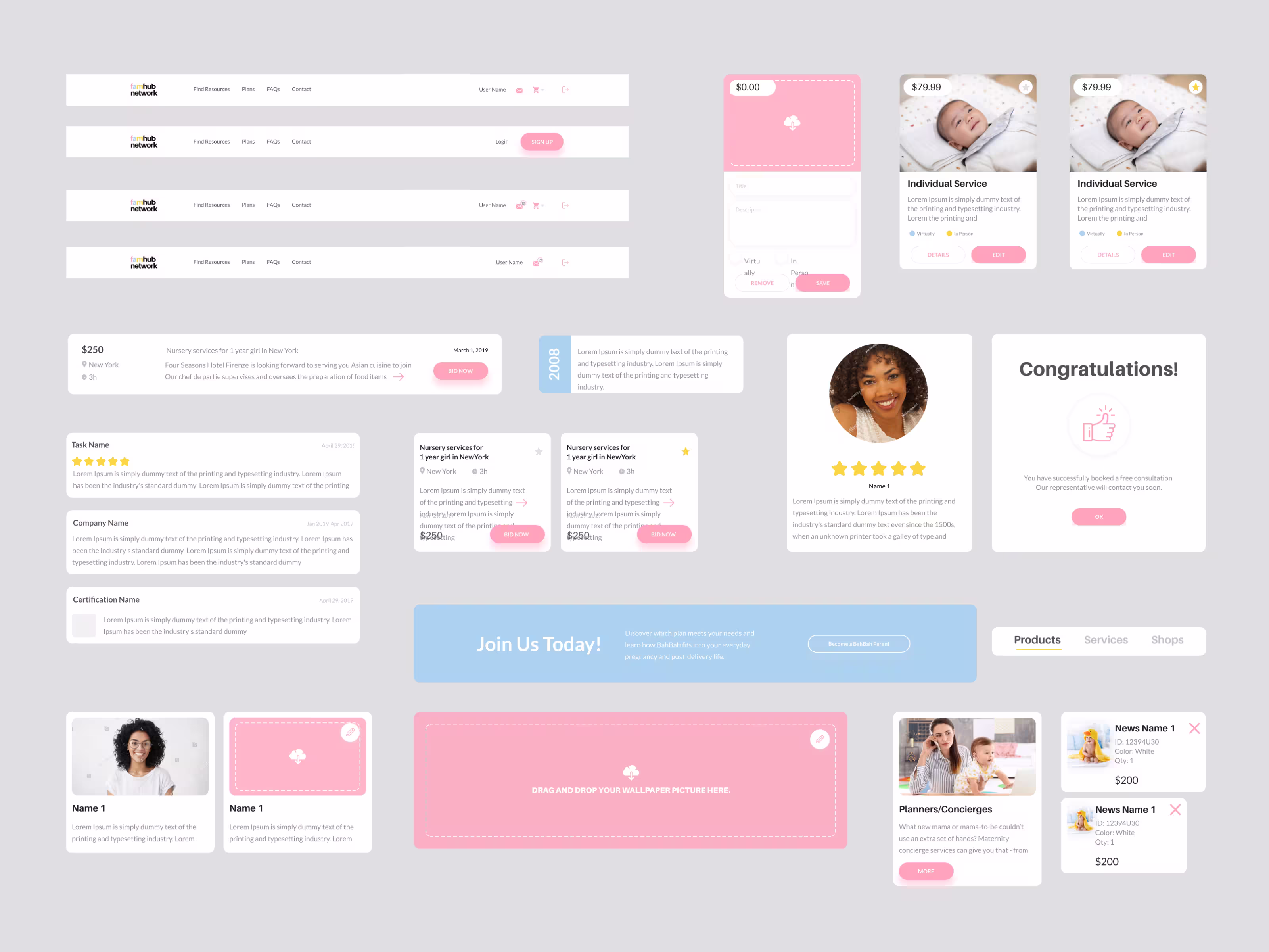 Design system styleguide screenshot showing UI components and token definitions.