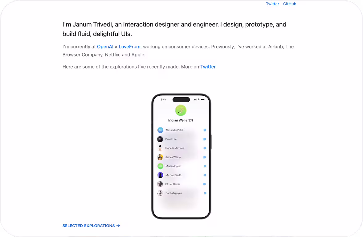 Janum Trivedi Website