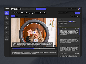 Olha Bahaieva UX case study — VeedoAI AI-powered video understanding SaaS dashboard design