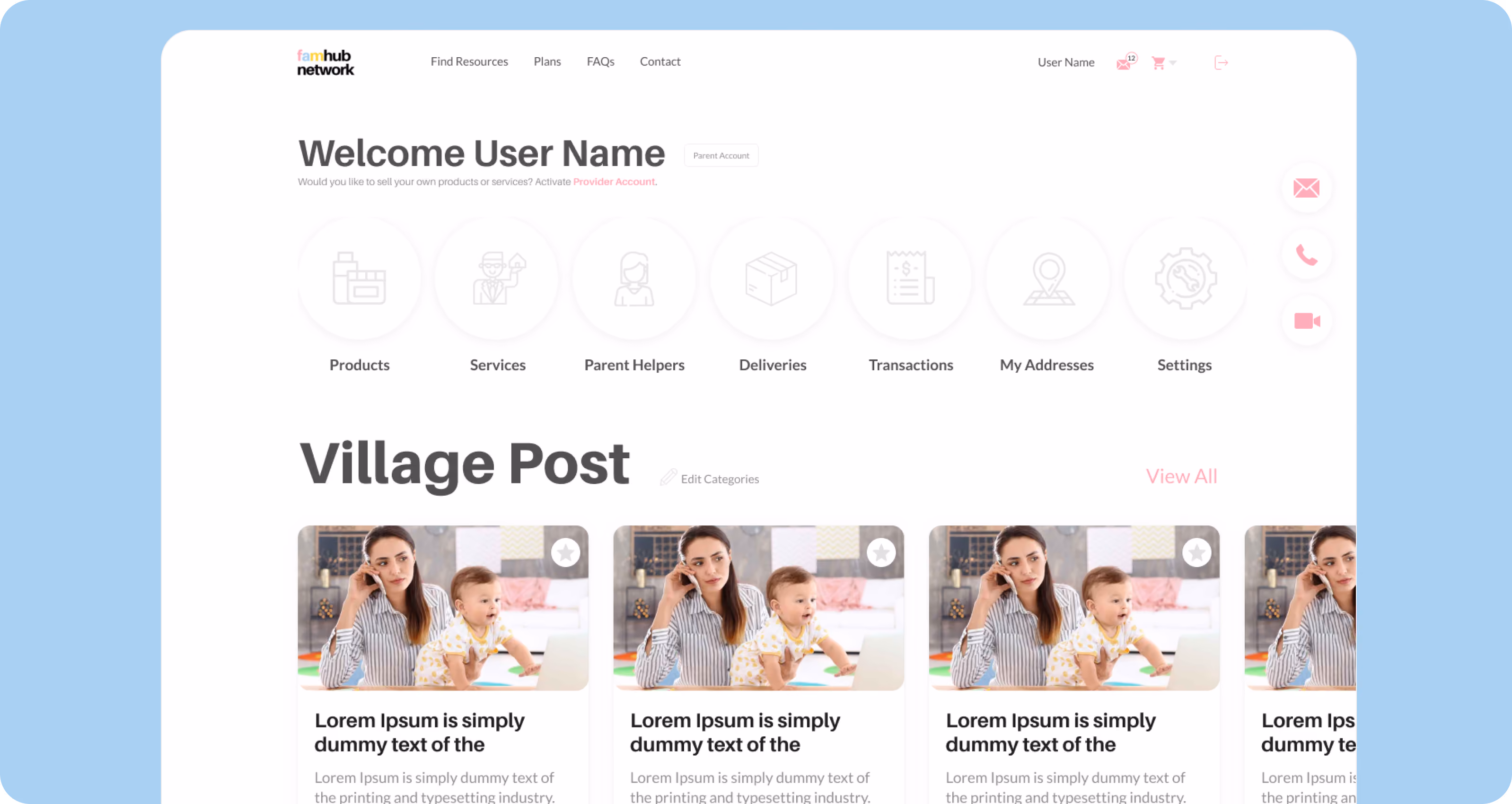 Olha Bahaieva UX case study — FamHub family e-commerce marketplace UX design and product strategy