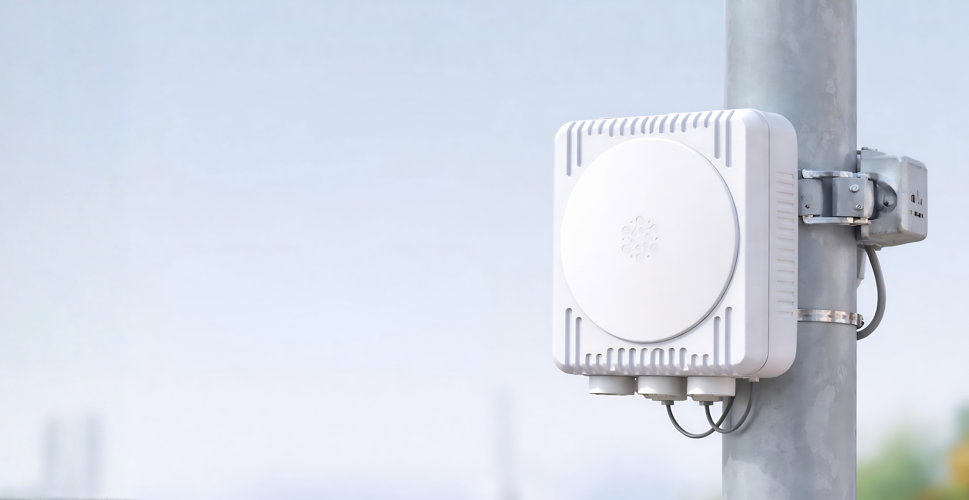 AirWave radio mounted on utility pole