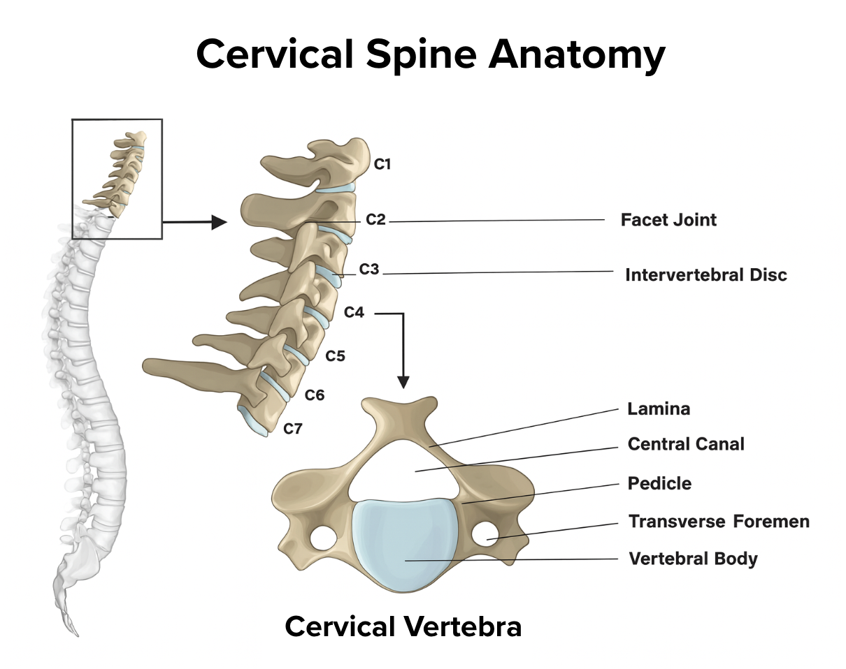 Anatomy of the cervical spine