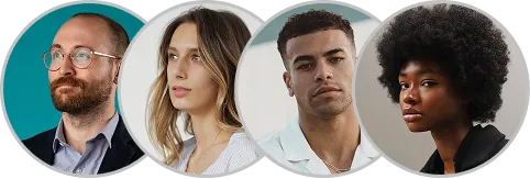 Headshots of four business owners