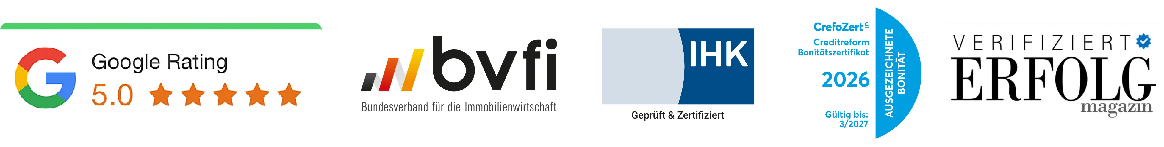 Build Future Capital GmbH - Zertifikate & Auszeichnungen