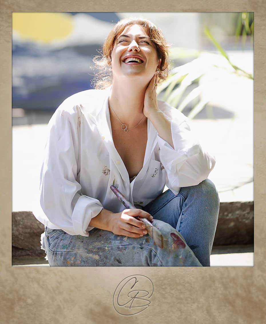 Claudie B color photos in a polaroid frame
