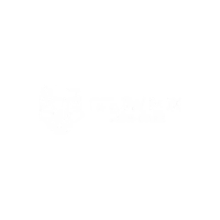 White stylized fox head logo with text 'CURLY FOX' and smaller tagline on black background.