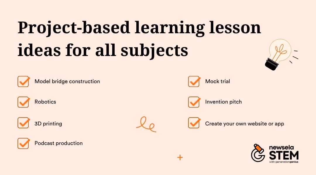 Project-based learning lesson ideas across subjects