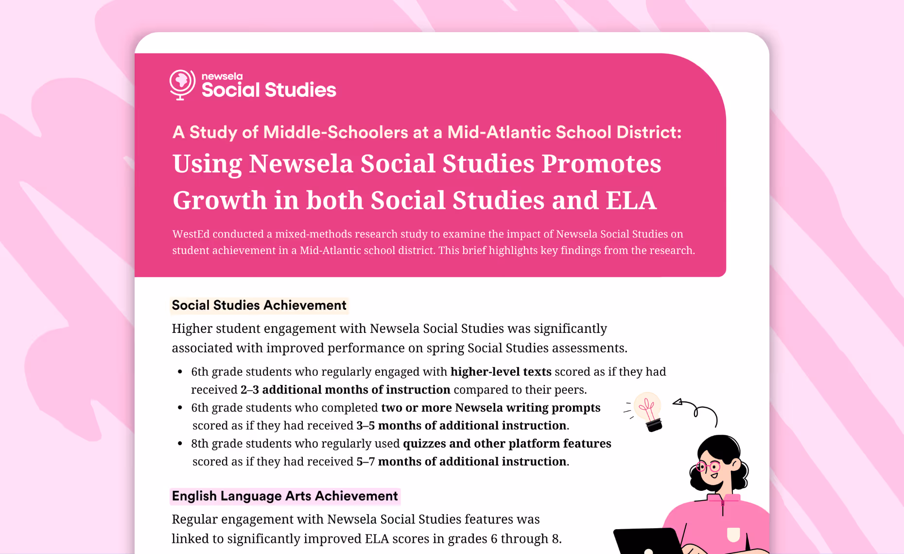 Newsela social studies WestEd efficacy report  