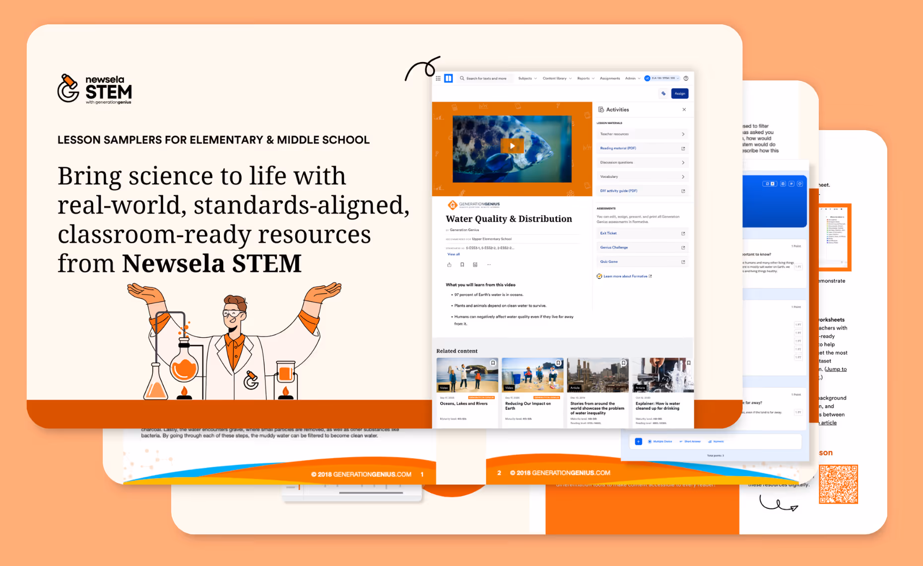 Newsela STEM lesson samplers for elementary and middle school