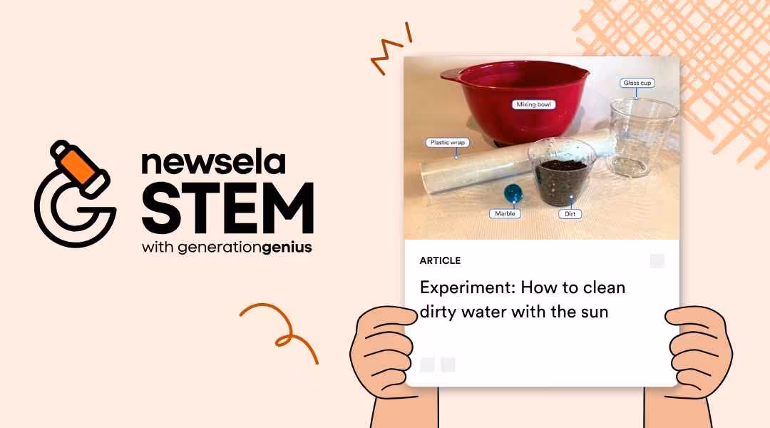 Solar water purification experiment for students