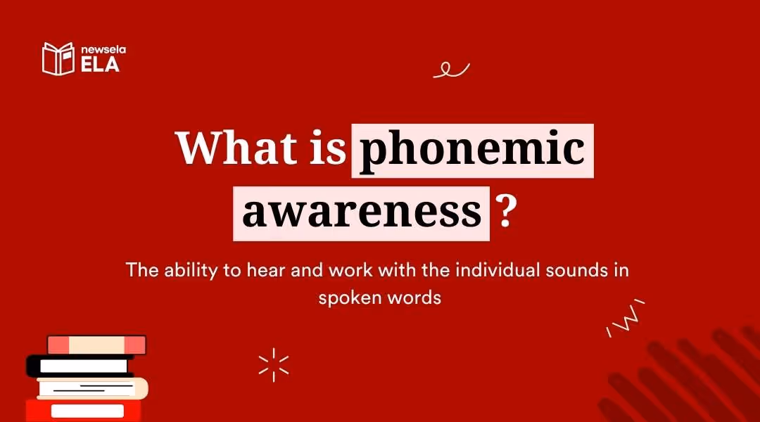 Educational slide defining phonemic awareness as the ability to hear and work with individual sounds in spoken words.