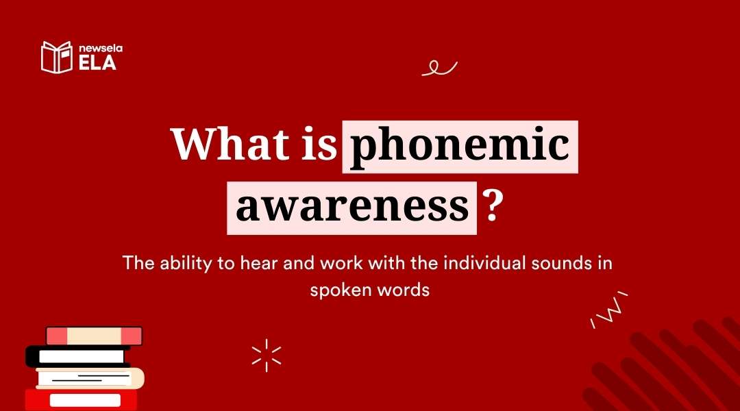 Educational slide defining phonemic awareness as the ability to hear and work with individual sounds in spoken words.