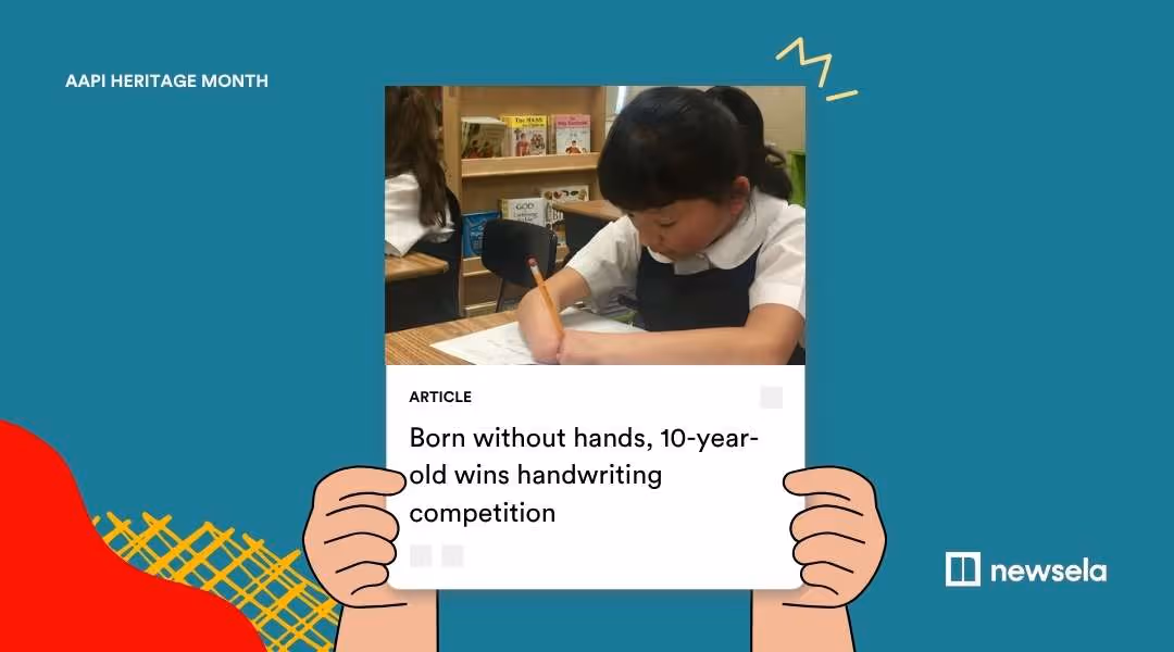 Child wins handwriting competition news