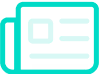 Icon of a newspaper with text lines and an image placeholder.