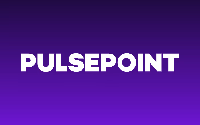 PulsePoint logo in bold white text on a gradient background from dark purple to violet.