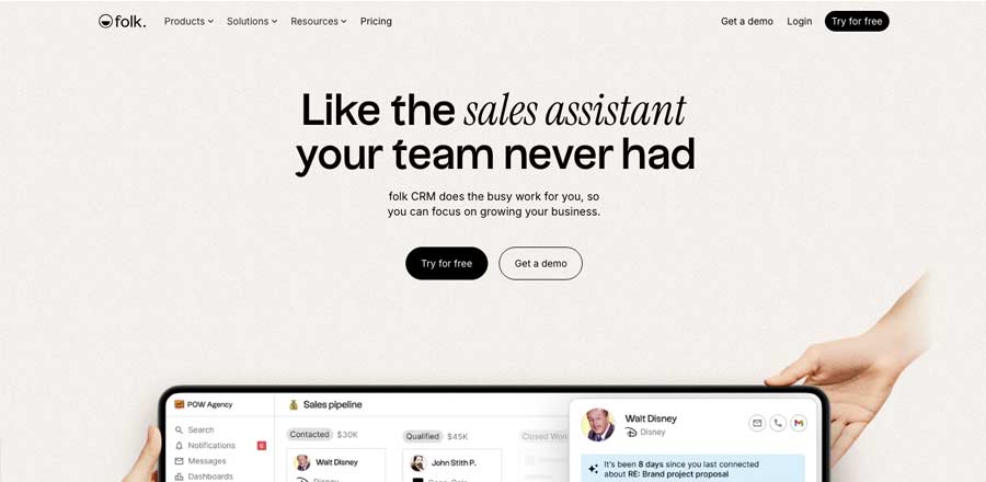 New CRM for early-stage SaaS - Folk